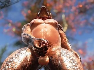 Skyrim Pornography: The Dragonborn Jacks Off His Fat Pink Cigar