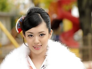 Yuna Satsuki Is Wearing A Kimono While Being Used By Her Man