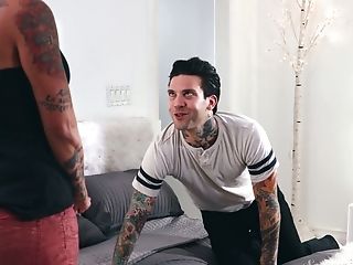 Tattooed Dude Bangs Lovemaking-appeal Housewife Dana Vespoli And Cums On Her Donk