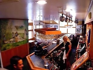 Blonde Carmen Caliente's Colleague Goes Down On Her At A Diner