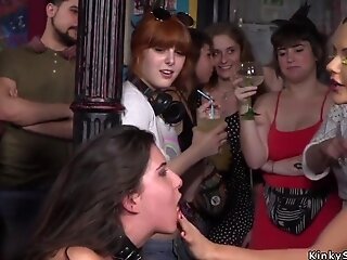 Tina Kay - Dark-haired Fucking In Public Crowded Bar