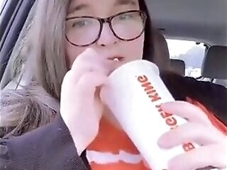 Ssbbw Endulges In A Sexy Burger King Stuffing