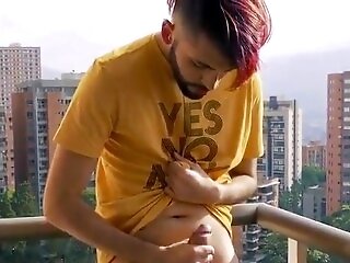 Did I Get Caught Jerking Off My Massive Uncircumcised Knob On The Balcony? (hot Homo)