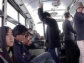 Creampied Gang-fuck On Public Bus - Suzu Ichinose