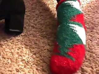 Christmas Fuzzy Sock Female Domination Stinky Pantyhose Adore