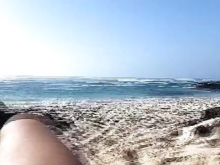Solo. Waxed Boy Wanks In The Beach
